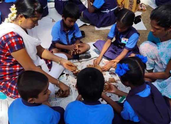 10,000 seed balls made by 700 children and 300 parents