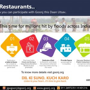 Dear Restaurants! This time for millions hit by floods across India..