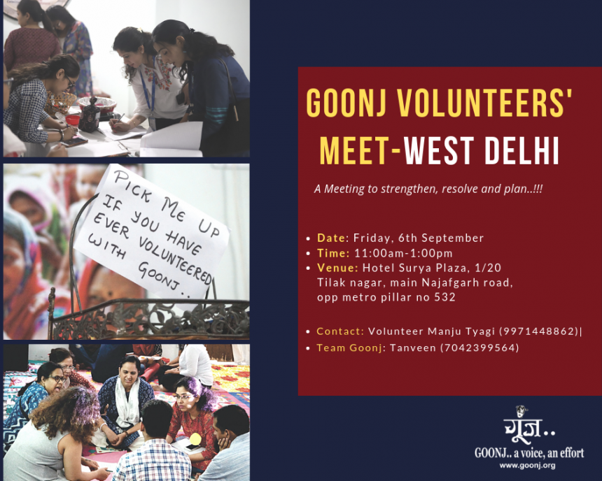 Goonj Volunteer Meet – West Delhi