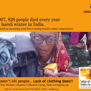 It’s not that winter is killing people, it’s the lack of clothing! Read about our Annual Winter Campaign at www.goonj.org/odz