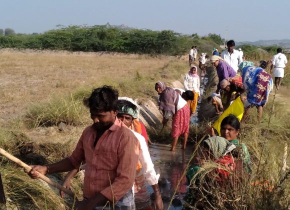 People of Madikinal village in Raichur district of Karnataka used water running through a nearby dirty canal that had accumulated silt and debris over time