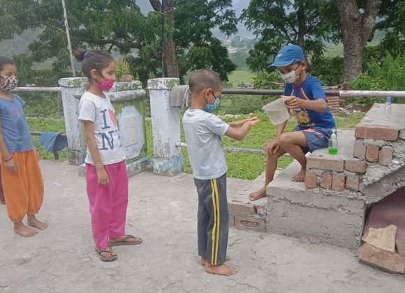 An awareness session on sanitation & hygiene