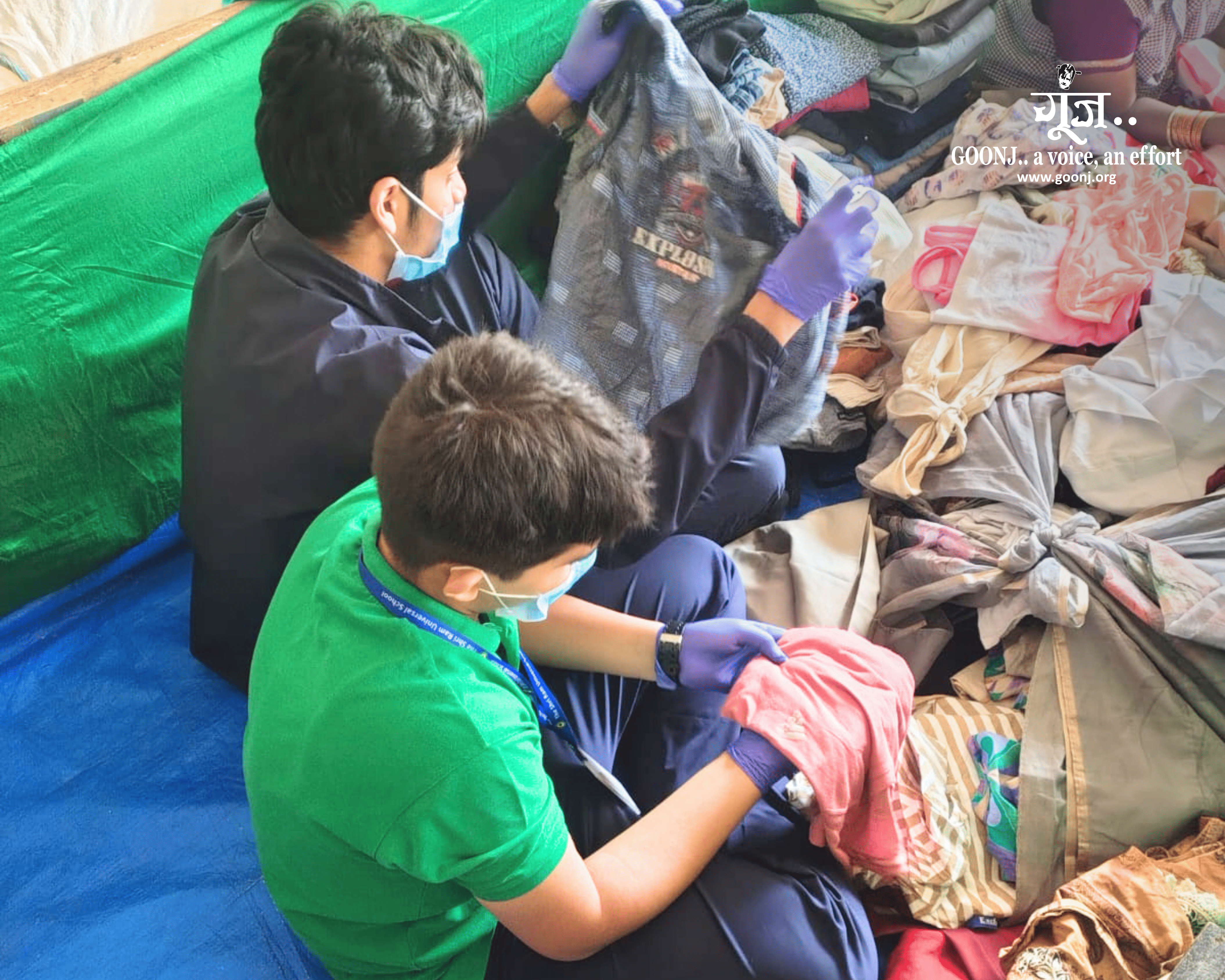 Children putting together need-based kits